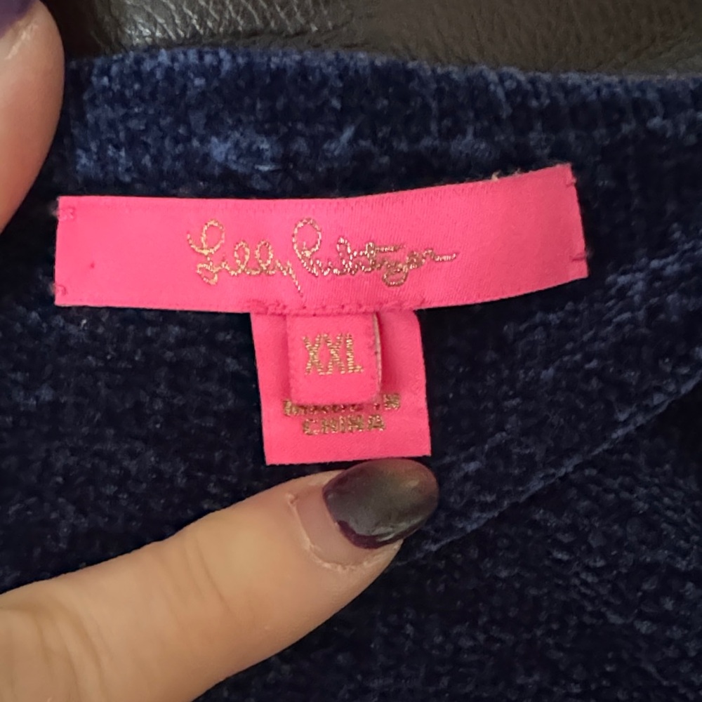 Lilly Pulitzer Navy Blue Crew Neck Sweater - Picture 4 of 4